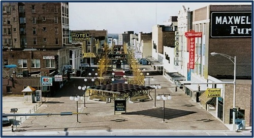 Downtown Spartanburg’s “outdoor mall” in 1974