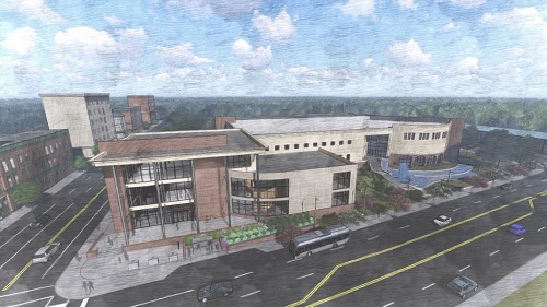 Concept drawing of Planetarium Learning Center for planning purposes
