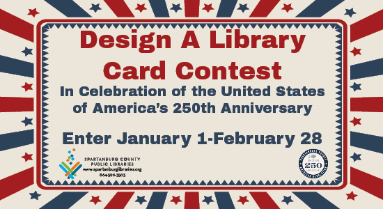 Design A Library Card Contest - Enter January 1 - February 28