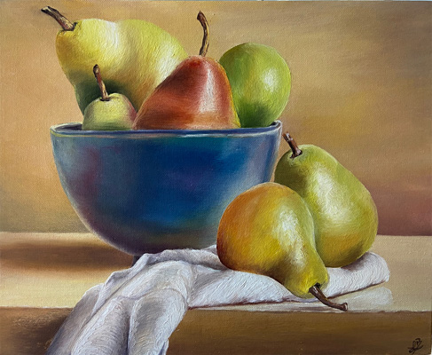 Fruit Bowl by Leah Buffalino. Oil Paint.